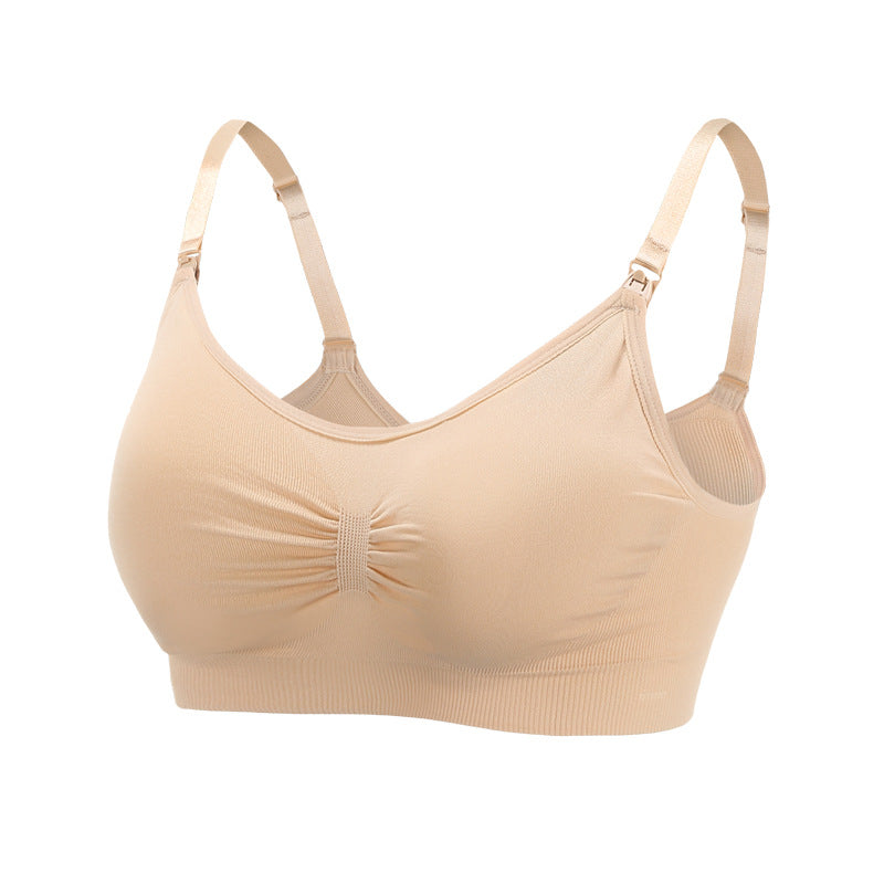 Maternity Seamless Large Size Nursing Bra for Breastfeeding and Postpartum Support