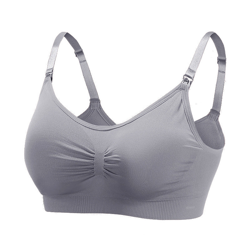 Maternity Seamless Large Size Nursing Bra for Breastfeeding and Postpartum Support