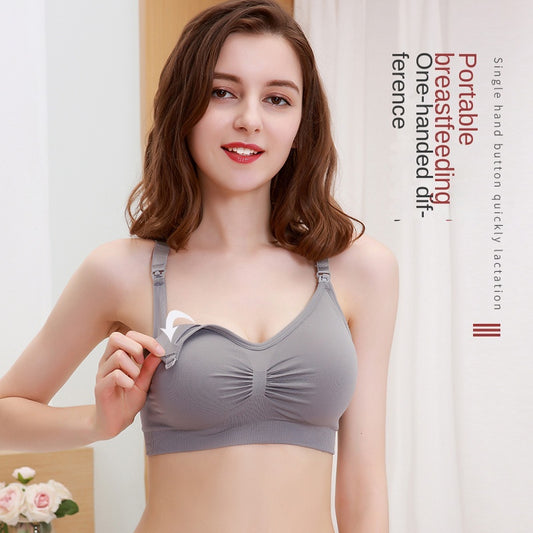 Maternity Seamless Large Size Nursing Bra for Breastfeeding and Postpartum Support