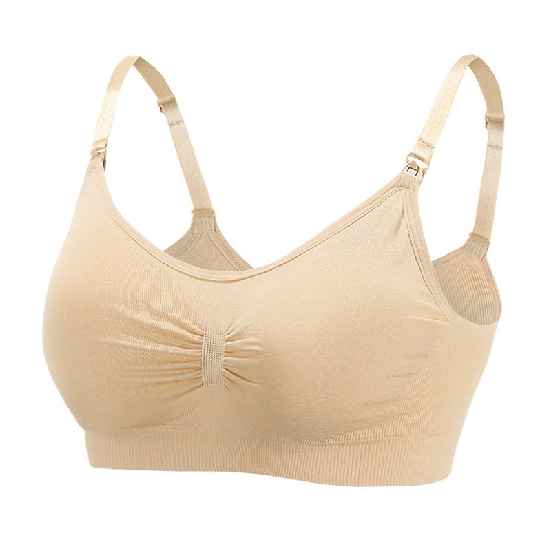 Maternity Seamless Large Size Nursing Bra for Breastfeeding and Postpartum Support